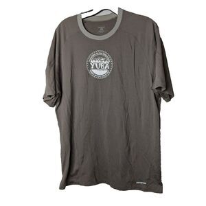 Patagonia MTB Cycling Jersey‎ Short Sleeve T-Shirt Mens XL Brown Trail Bike